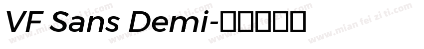 VF Sans Demi字体转换